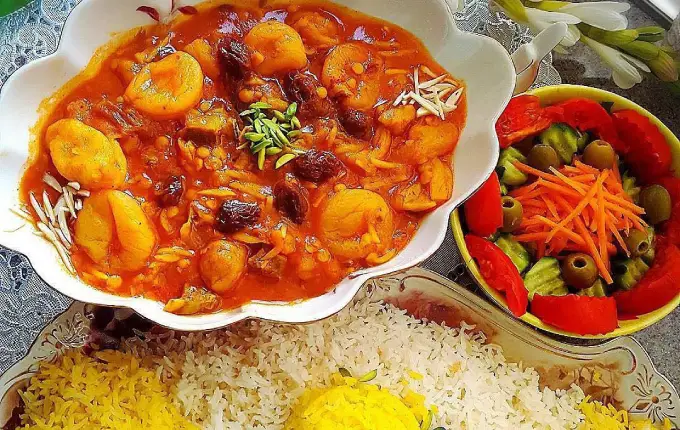 طرز تهیه خورش به آلو