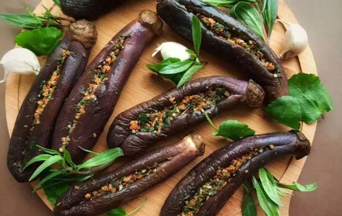طرز تهیه ترشی بادمجان شکم پر