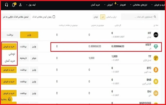 خرید مطمئن تتر